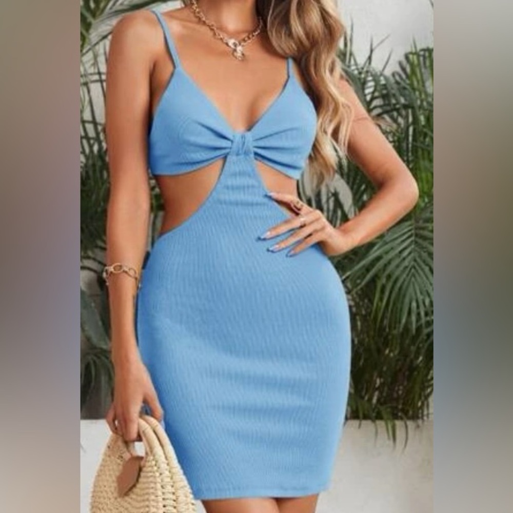 Cut Out Waist Bodycon Dress